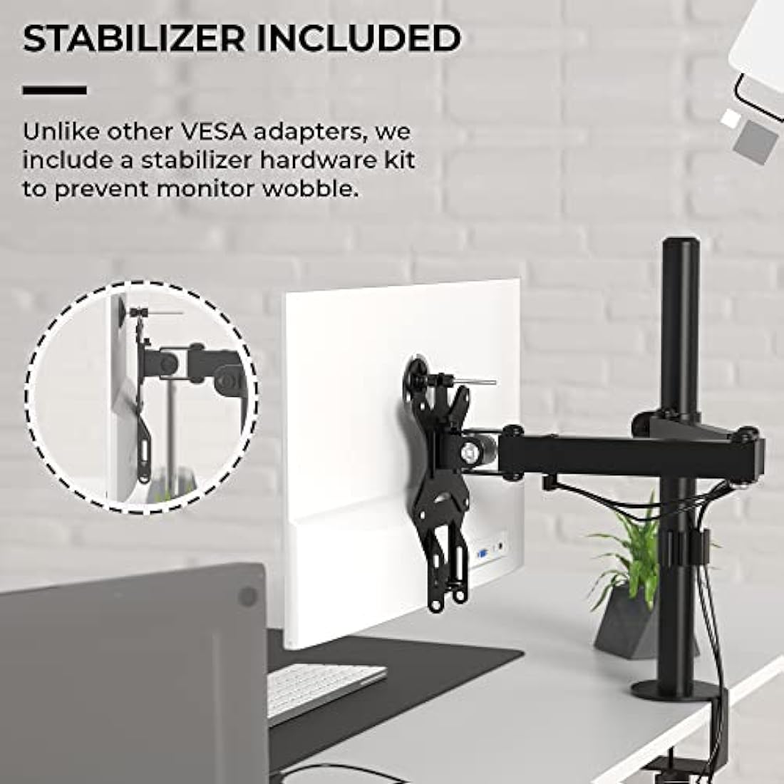 HumanCentric VESA Mount Adapter for HP 22-27er/es/f Monitors | White