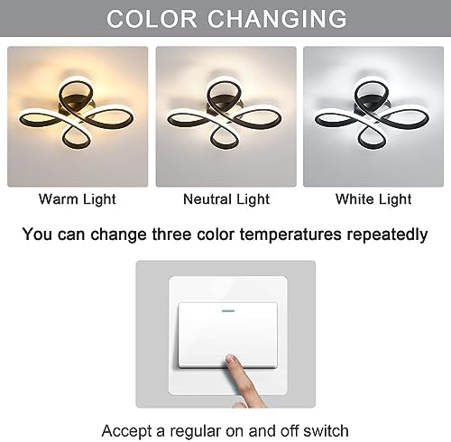 Dorlink Modern Flower LED Ceiling Light | 3-Color Flush Mount Chandelier