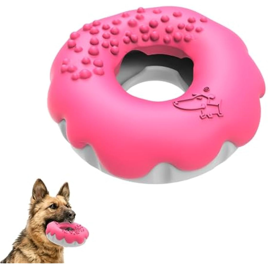 Indestructible Dog Toy – Interactive Treat Dispenser, Pink