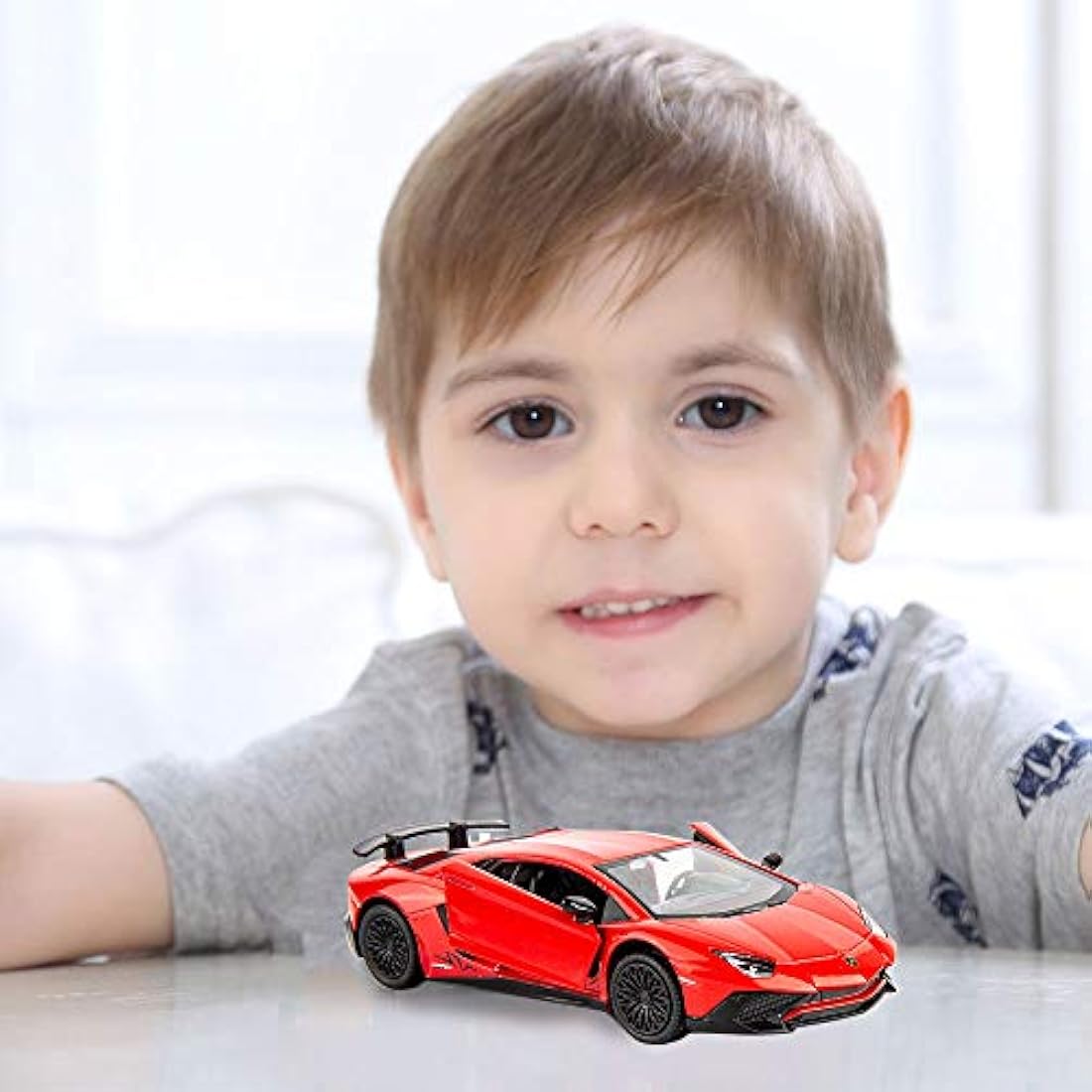 TGRCM-CZ Lamborghini Aventador LP770-4 1/36 Diecast Pull Back Car - Red