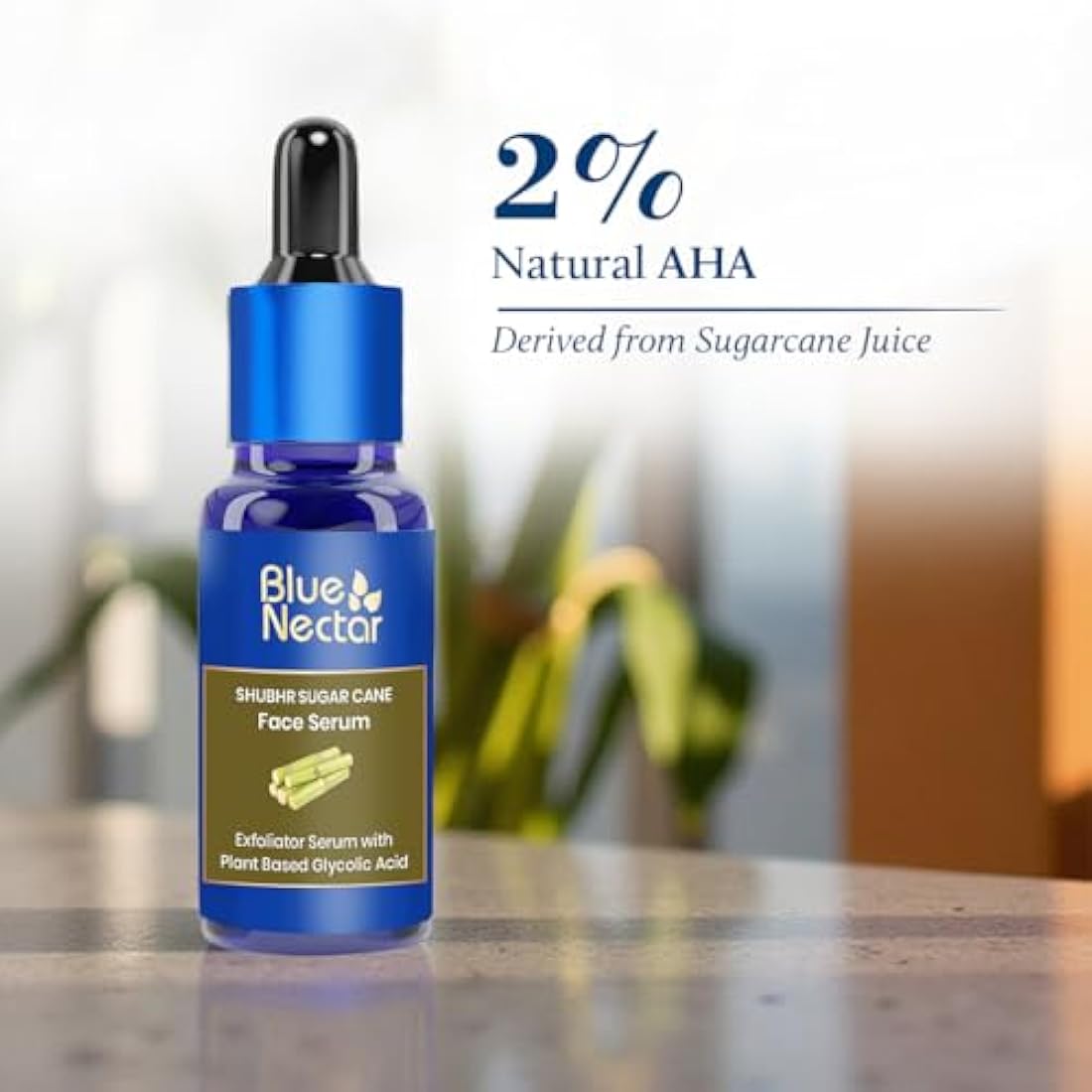 Blue Nectar AHA Exfoliating Face Serum | Glycolic Acid Peeling Solution