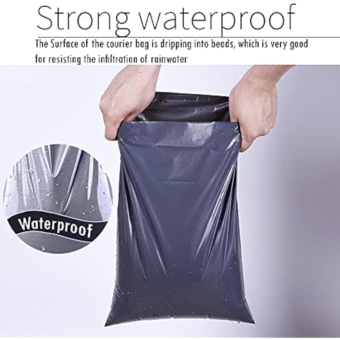 Jolof Store Grey Poly Mailing Bags - 125 Pack Assorted Sizes 50 Micron