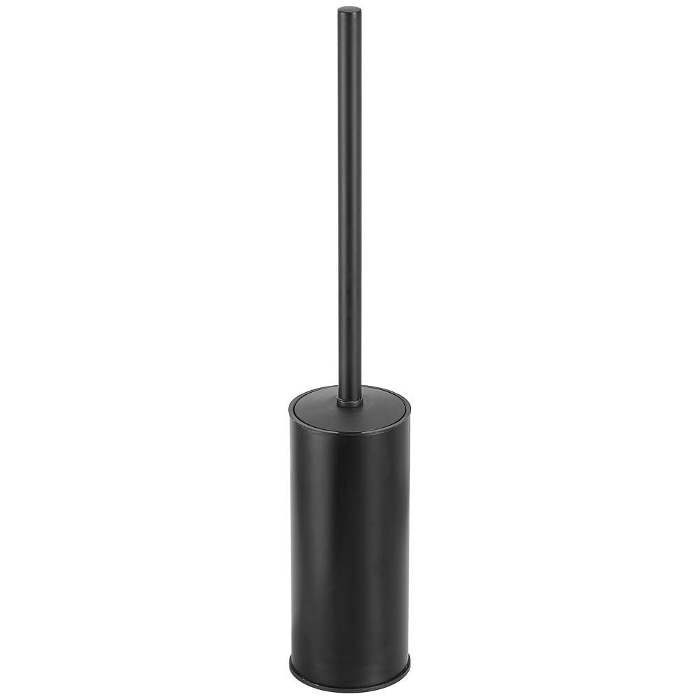 NSODOO 304 Stainless Steel Toilet Brush Holder – Matte Black Freestanding