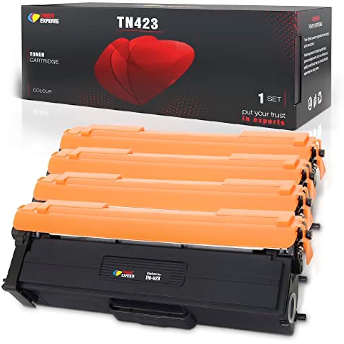 TONER EXPERTE TN423 TN421 Toner Cartridges for Brother DCP-L8410CDW | 4-Pack