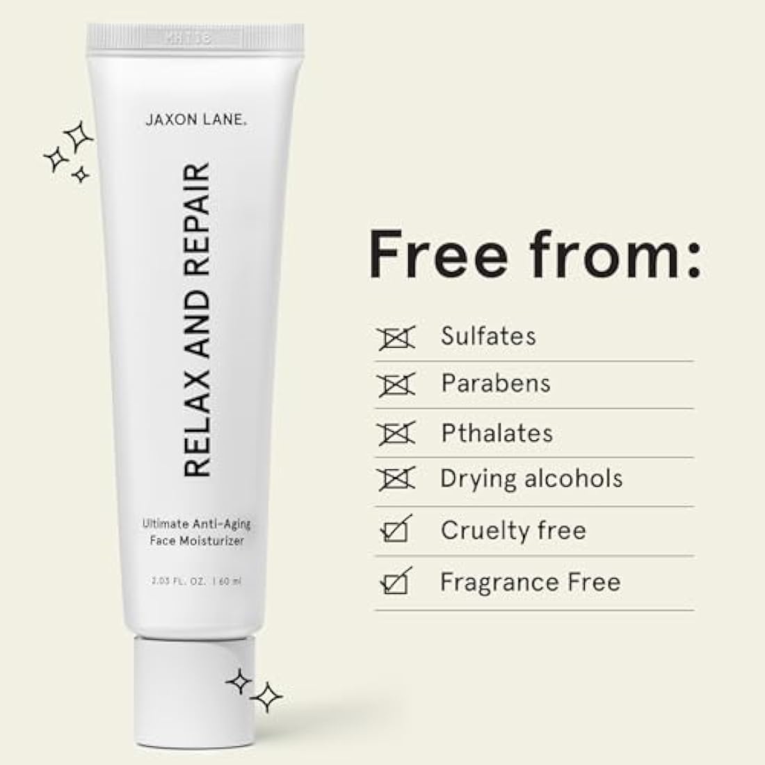 Jaxon Lane Relax and Repair Anti-Aging Face Moisturizer for Men | 50ml