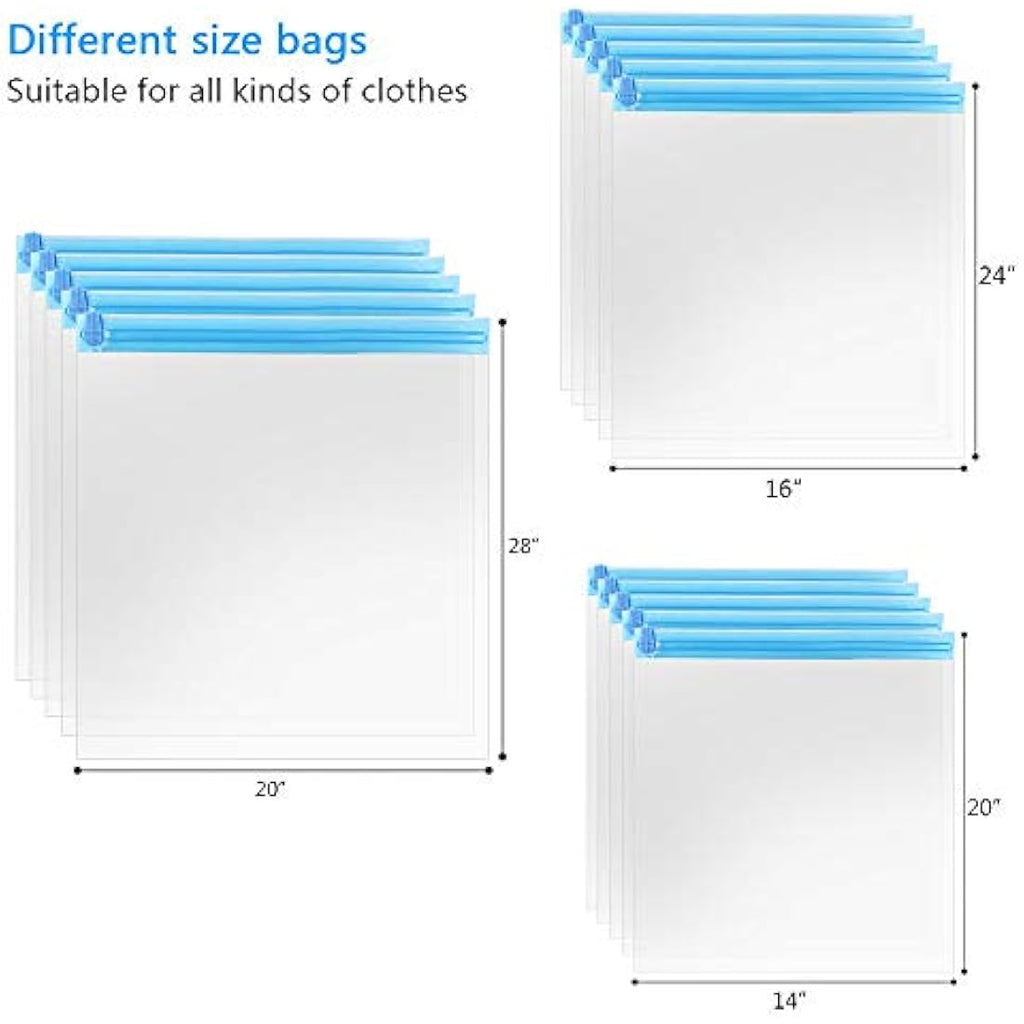KFYM 10-Pack Travel Space Saver Bags | Roll-Up Compression Storage