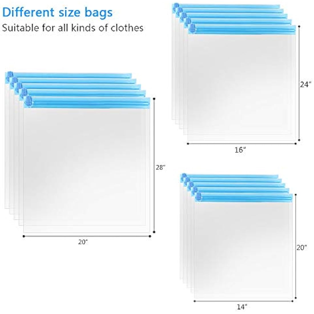KFYM 10-Pack Travel Space Saver Bags | Roll-Up Compression Storage