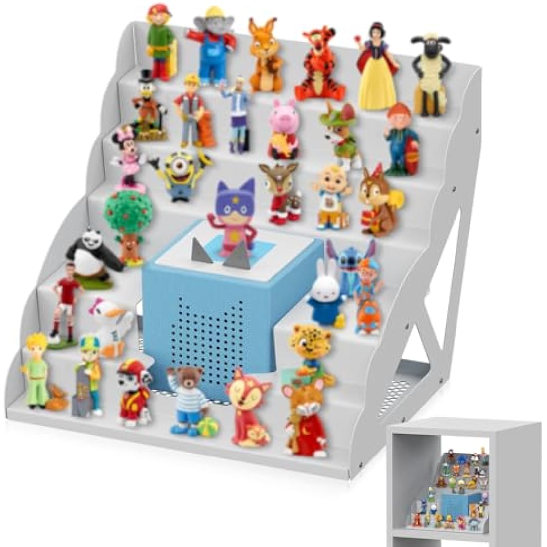 Magnetic Toniebox Shelf for IKEA Kallax - White Metal Rack