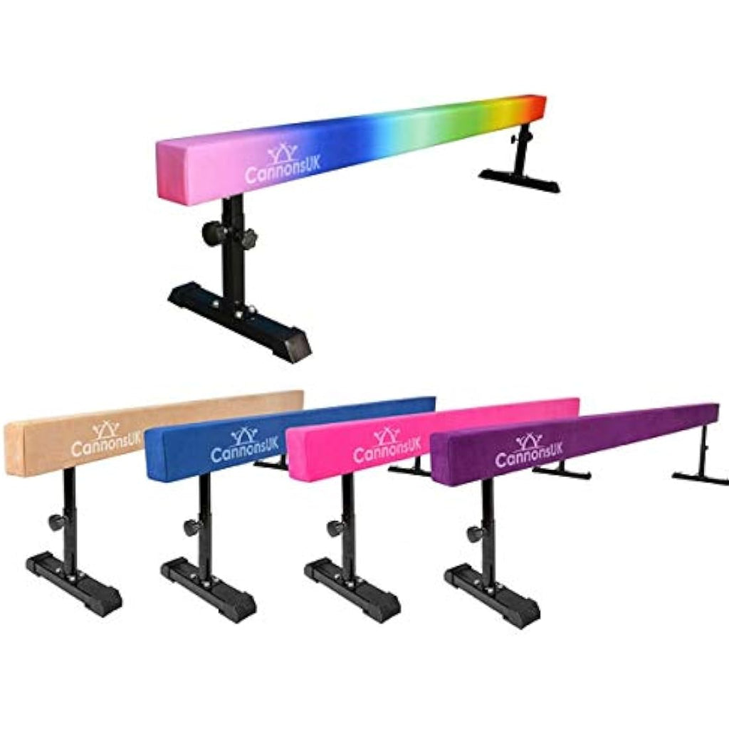 8ft Solid Gymnastics Balance Beam | Adjustable Suede Beam