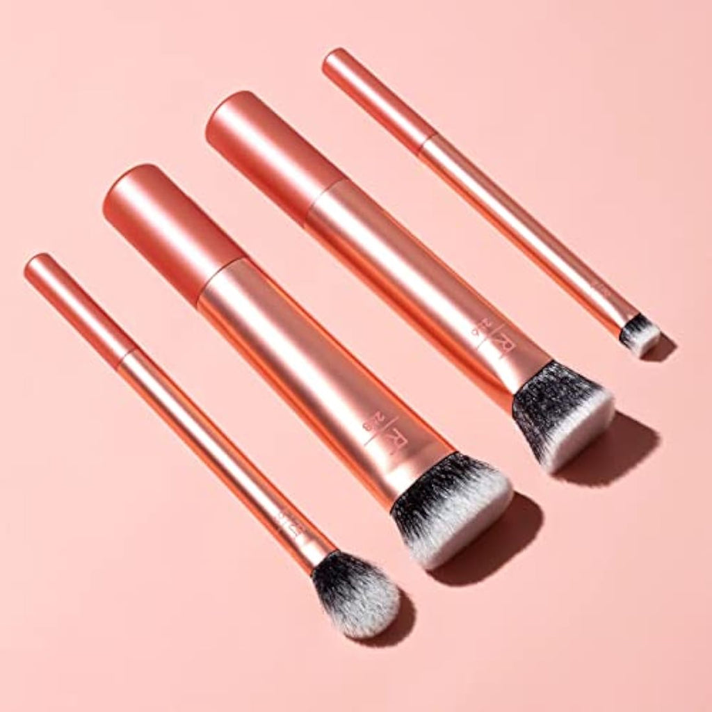 Real Techniques Face Base Makeup Brush Set - 4 Piece Blending Kit