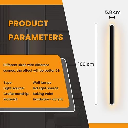 Mikeru 100CM Dimmable LED Outdoor Wall Light | IP65 Waterproof Sconce