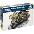 Italeri German Military Motorcycle with Sidecar - 1:9 Scale Model Kit