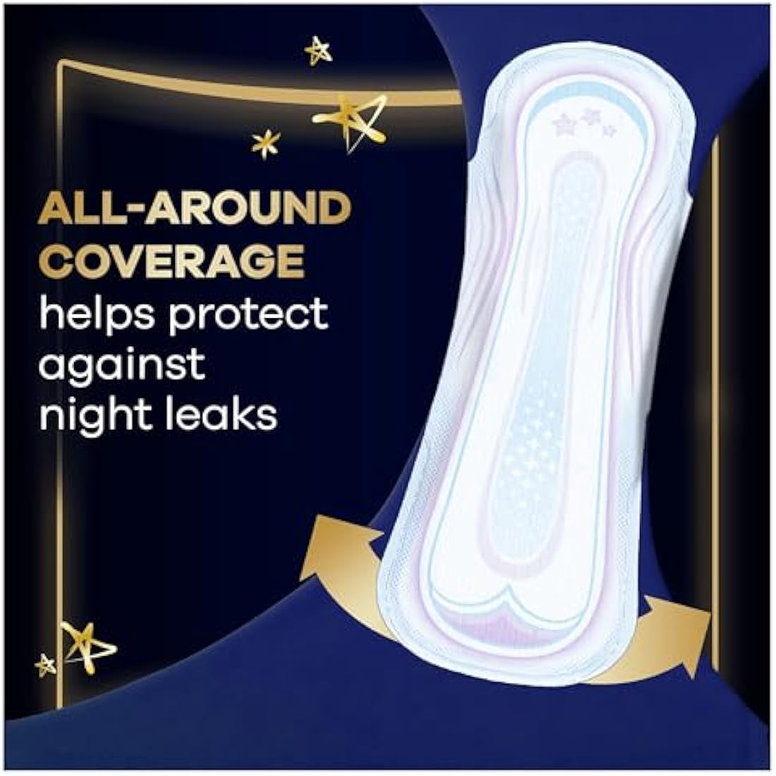 Always Ultra Night Size 5 Sanitary Towels with Wings - 72 Pads (Pack of 4)