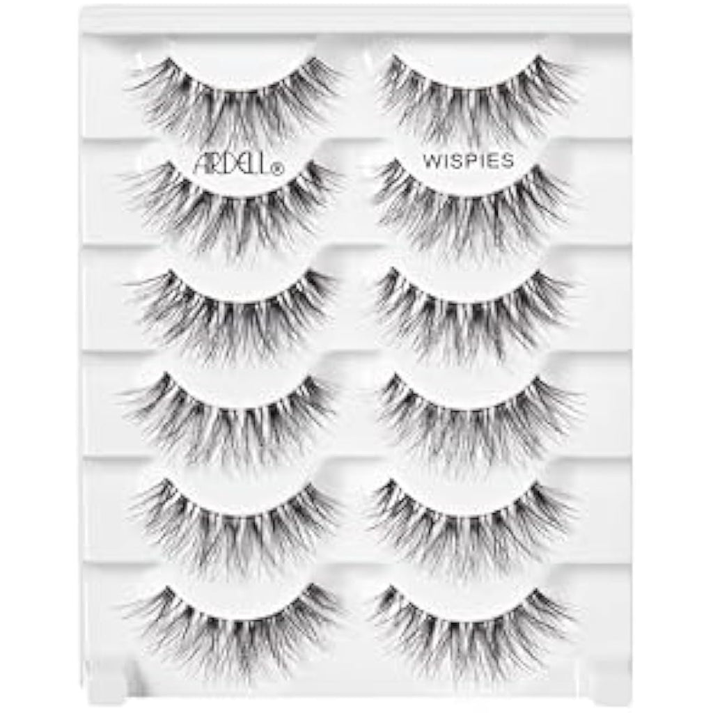 Ardell Wispies False Eyelashes – Medium Volume & Long Length, 6 Pairs