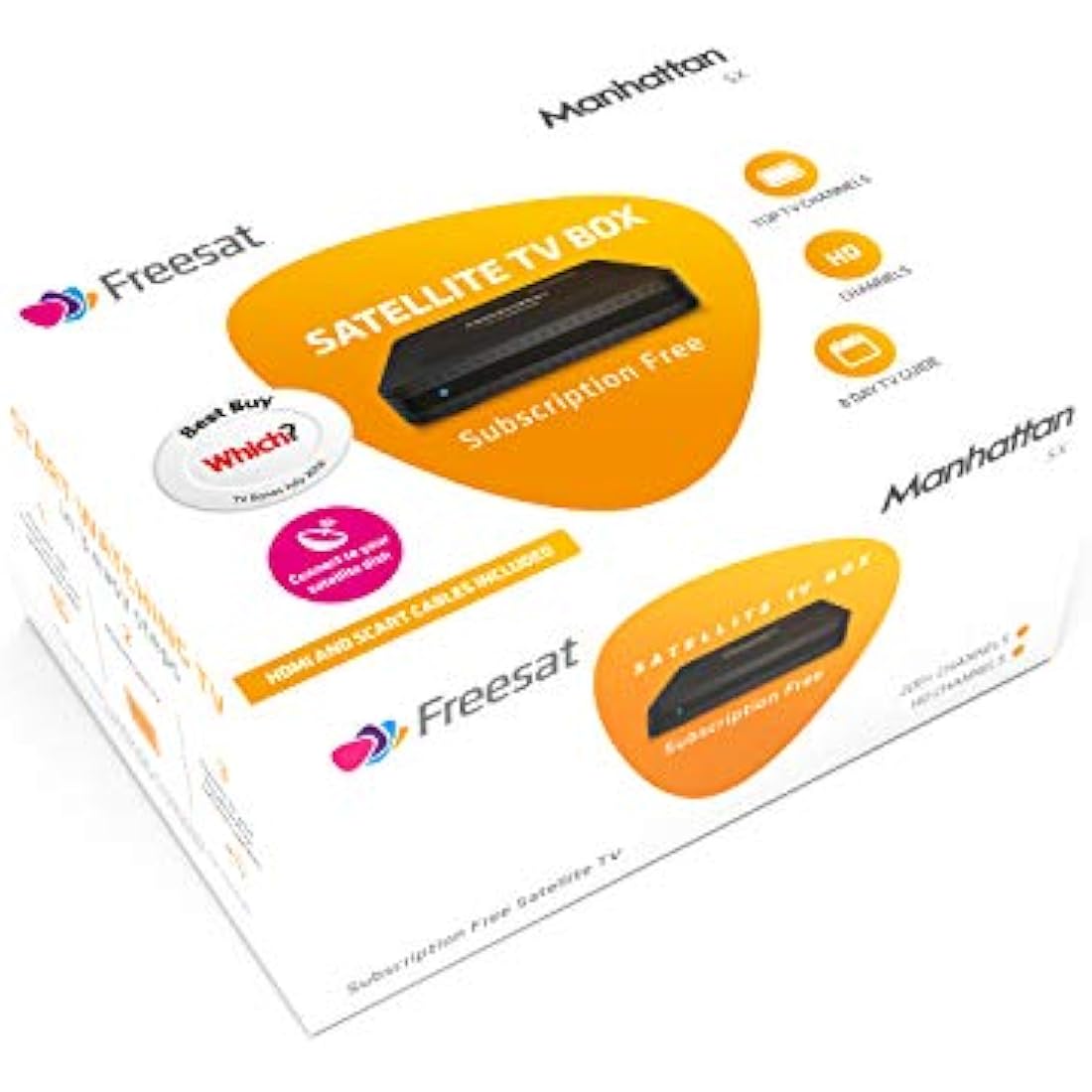 Manhattan SX Freesat HD Box – Satellite TV Receiver with 170+ Channels