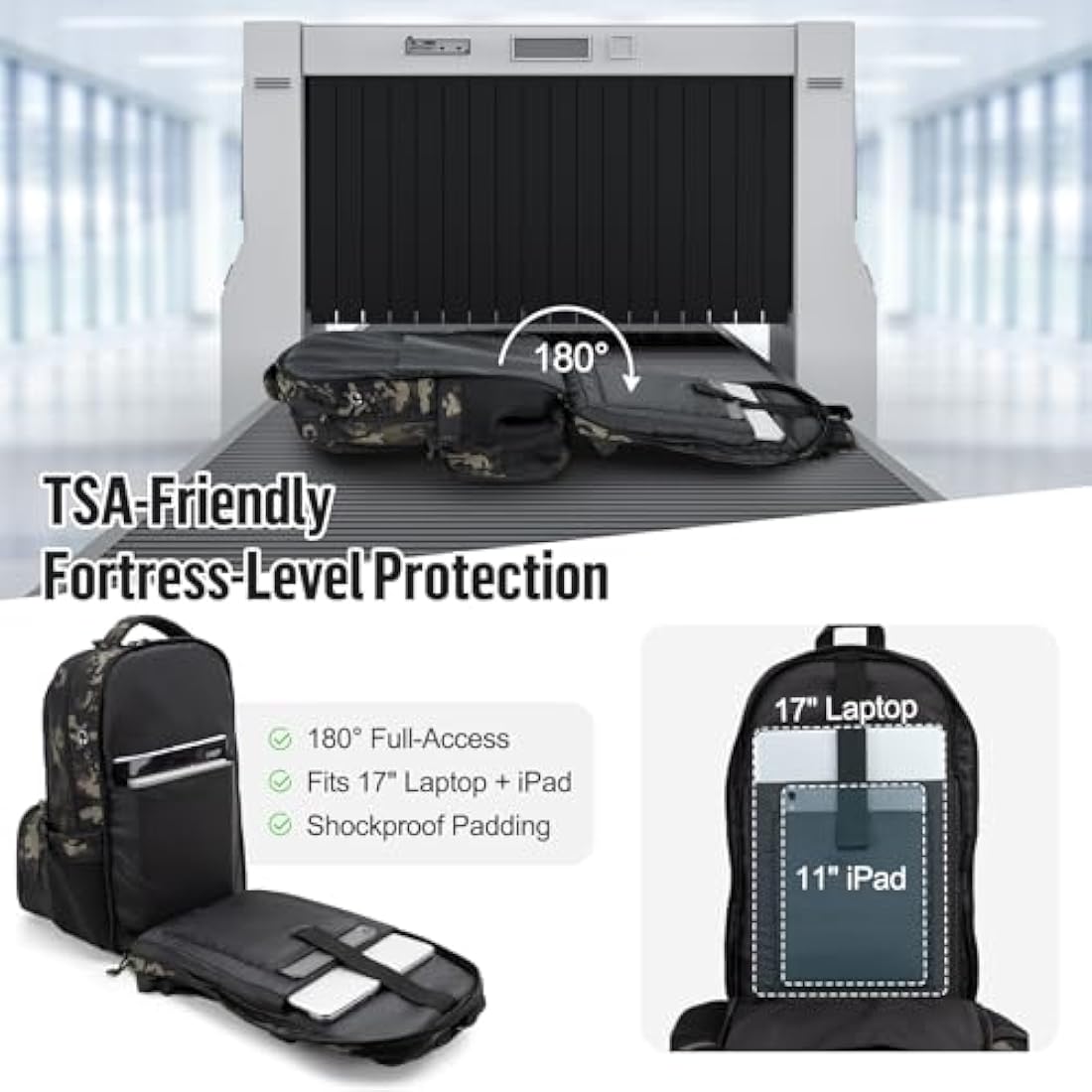 Jueachy 40L Military Tactical Backpack | Insulated Lunch Box & Laptop Bag
