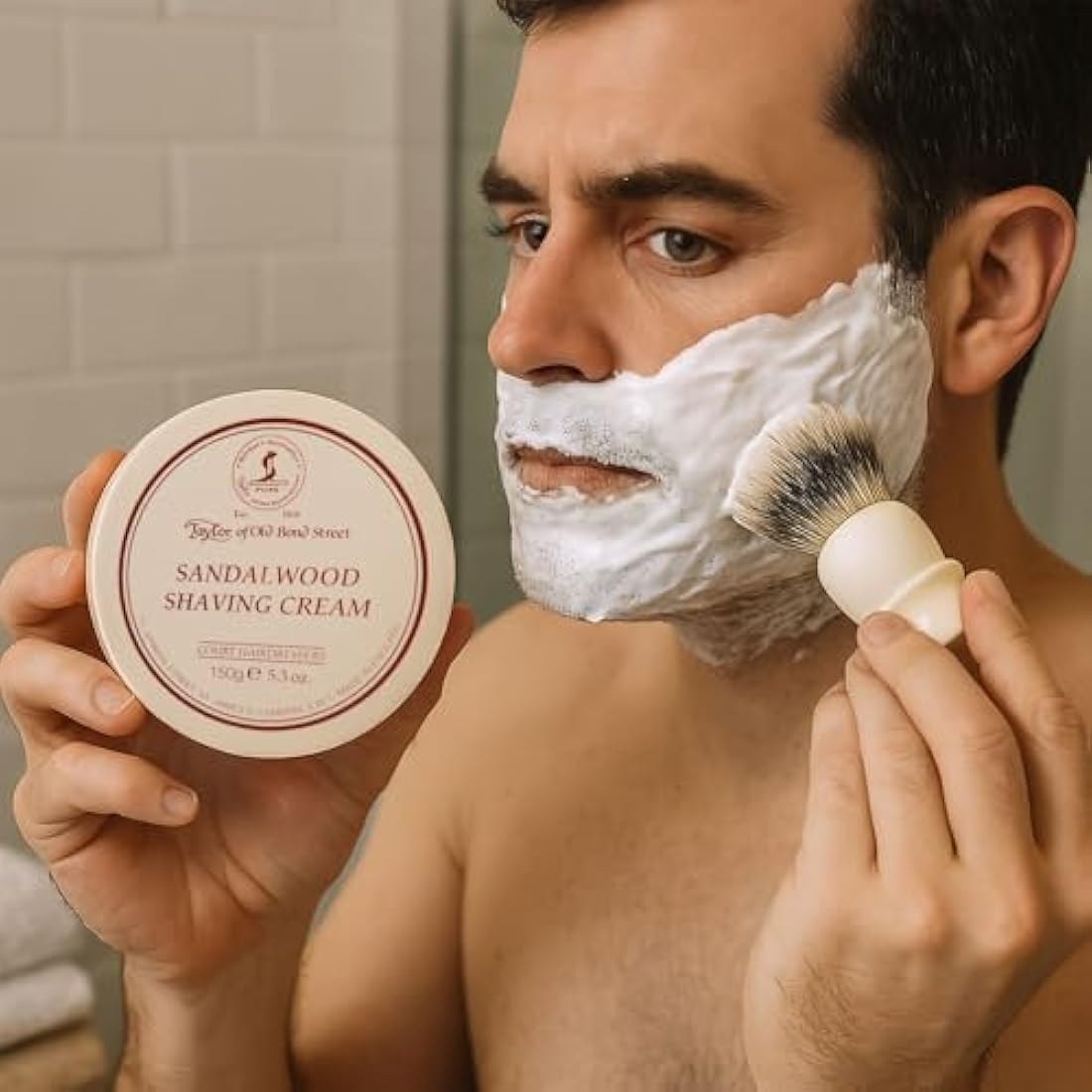 Taylor of Old Bond Street Sandalwood Shaving Cream Bowl - 150g