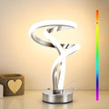 Lightess Modern Spiral RGB Table Lamp – Touch Dimmable LED Bedside Light