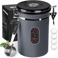 ROCKY&CHAO Airtight Coffee Canister – 2800ml Stainless Steel Storage