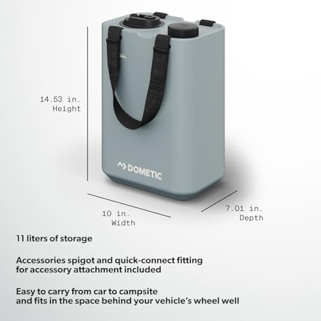 Dometic Go Hydration Water Jug – 11L BPA-Free Storage in Glacier