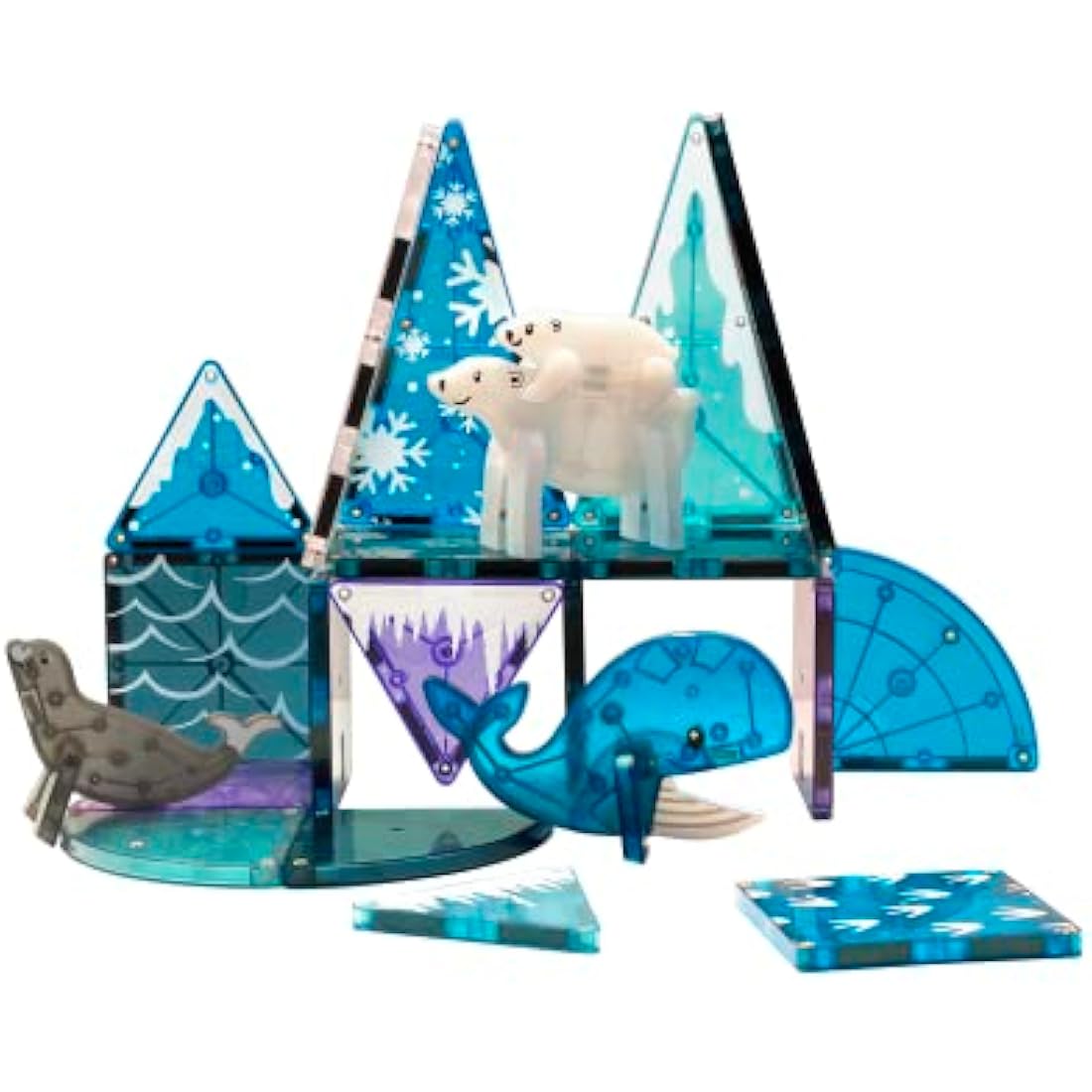 Magna-Tiles Arctic Animals 25-Piece Magnetic Building Tiles Set