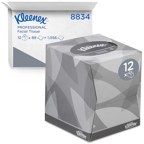 Kleenex Facial Tissue 8834 | 2-Ply White Fragrance-Free | 12 Boxes
