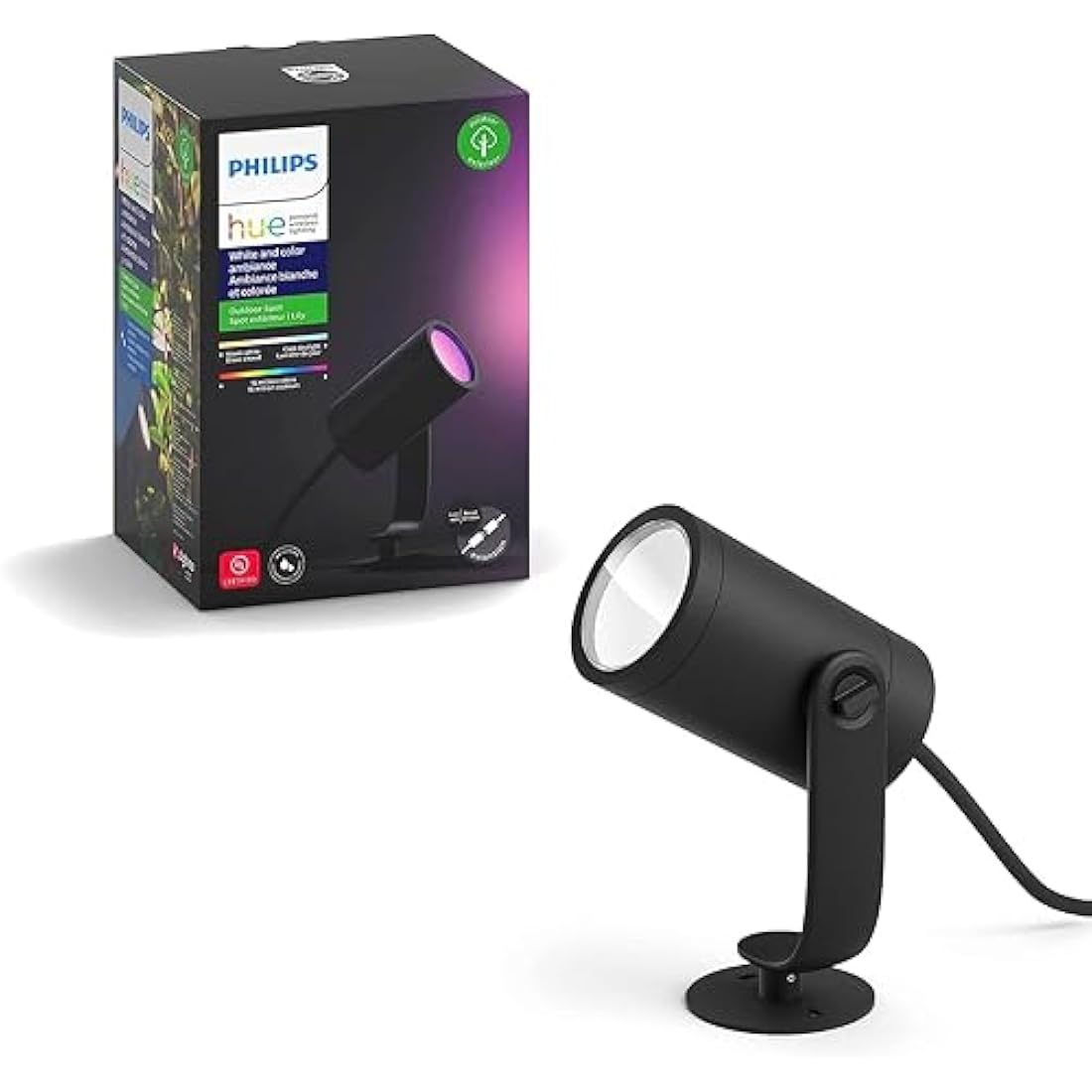 Philips Hue Lily Smart Outdoor LED Spotlight Extension - White & Color