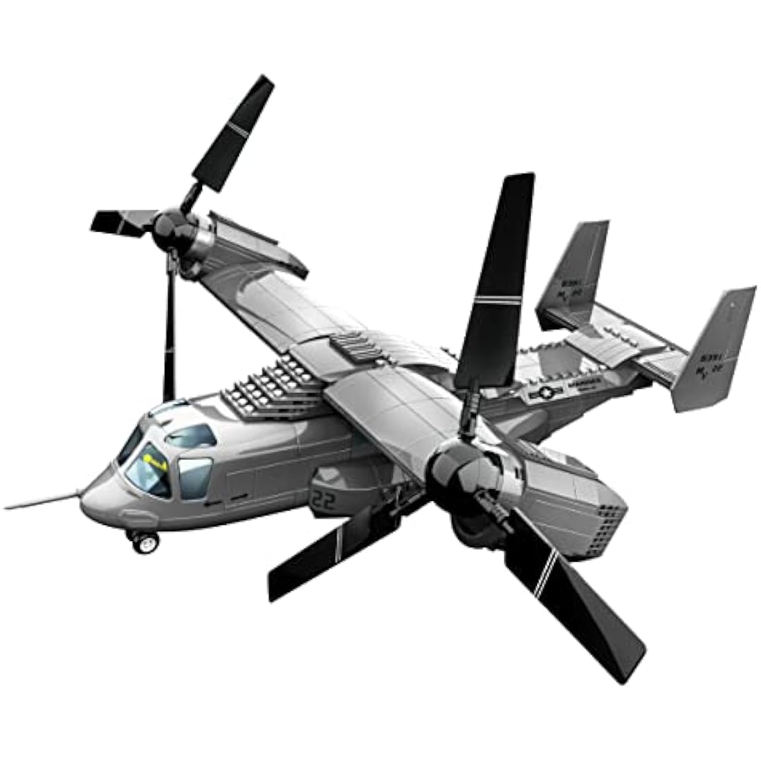 APOSTROPHE Games V-22 Osprey Tiltrotor Aircraft Building Block Set – 460 Pcs