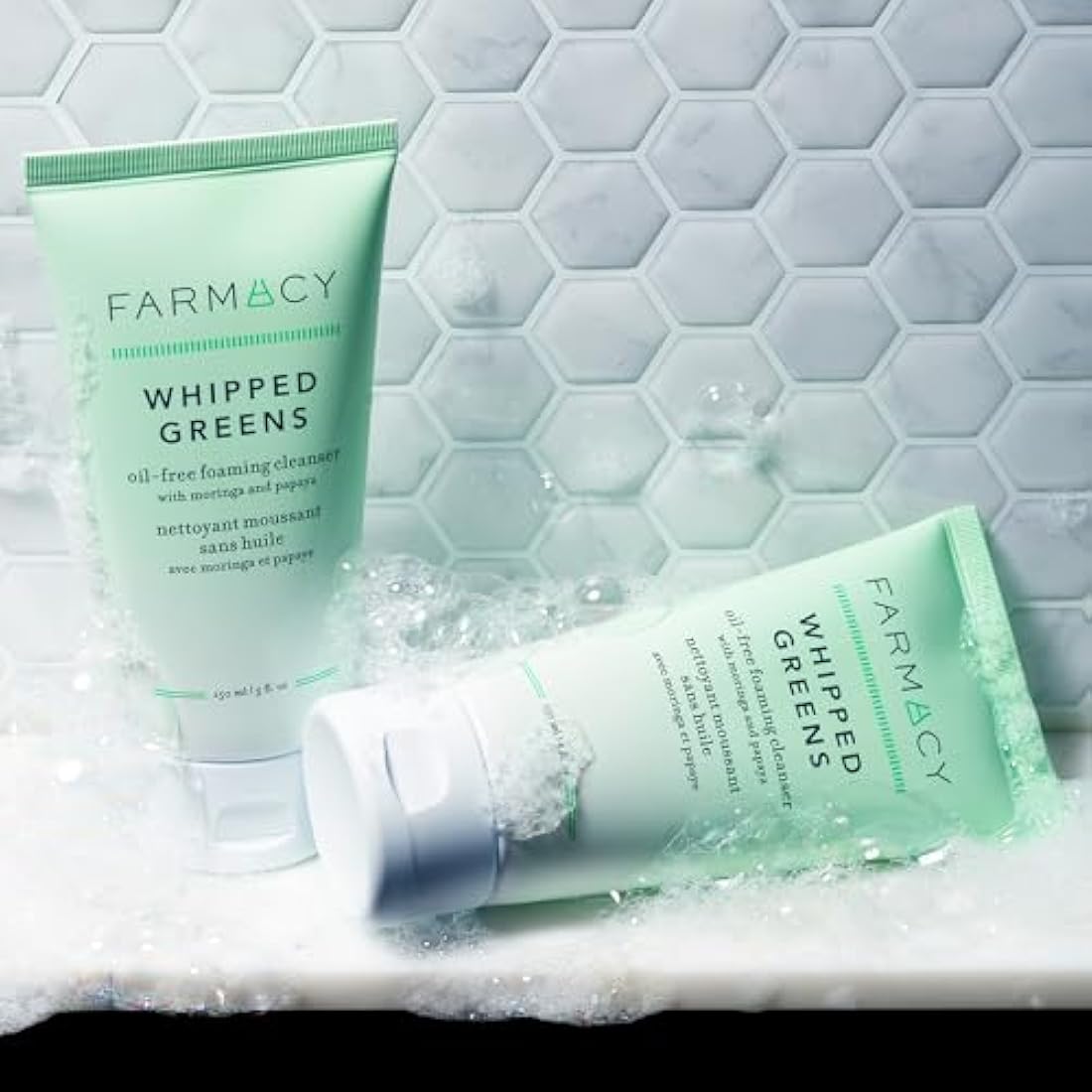 Farmacy Whipped Greens Oil-Free Foaming Face Cleanser with Moringa