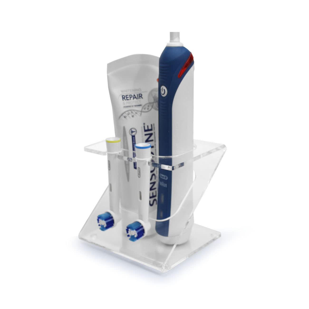 Jolof Store Electric Toothbrush & Toothpaste Holder for Oral B – Transparent