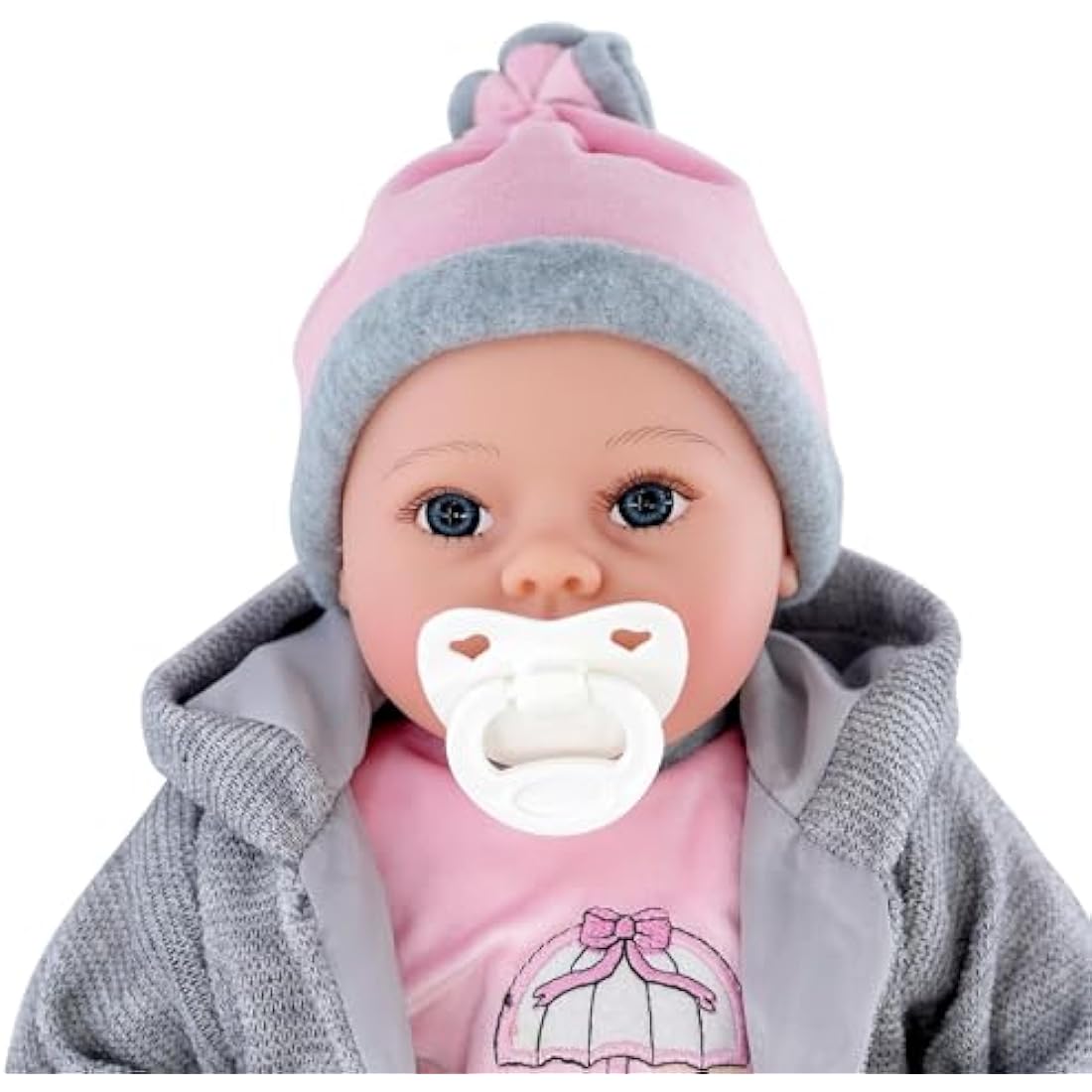 BiBi Doll 18" Realistic Baby Doll – Soft Vinyl Interactive Toy
