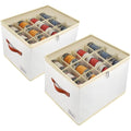 Patinao 2-Pack Shoe Storage Box Organiser – 24 Cell Stackable Closet Bin