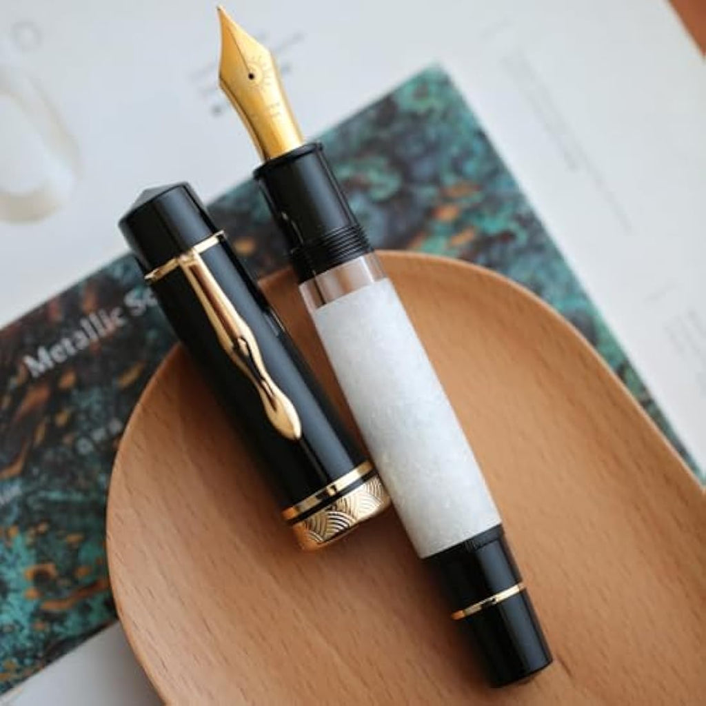 Majohn P139 Piston Fountain Pen – Fine Nib Brass Writing Instrument