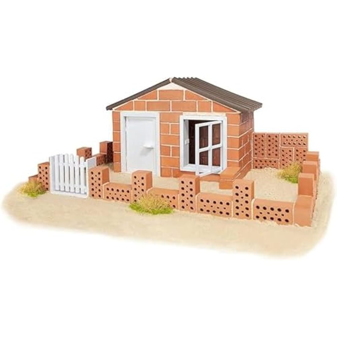 Teifoc Beach House Model Kit – Real Bricks and Reusable Cement Toy