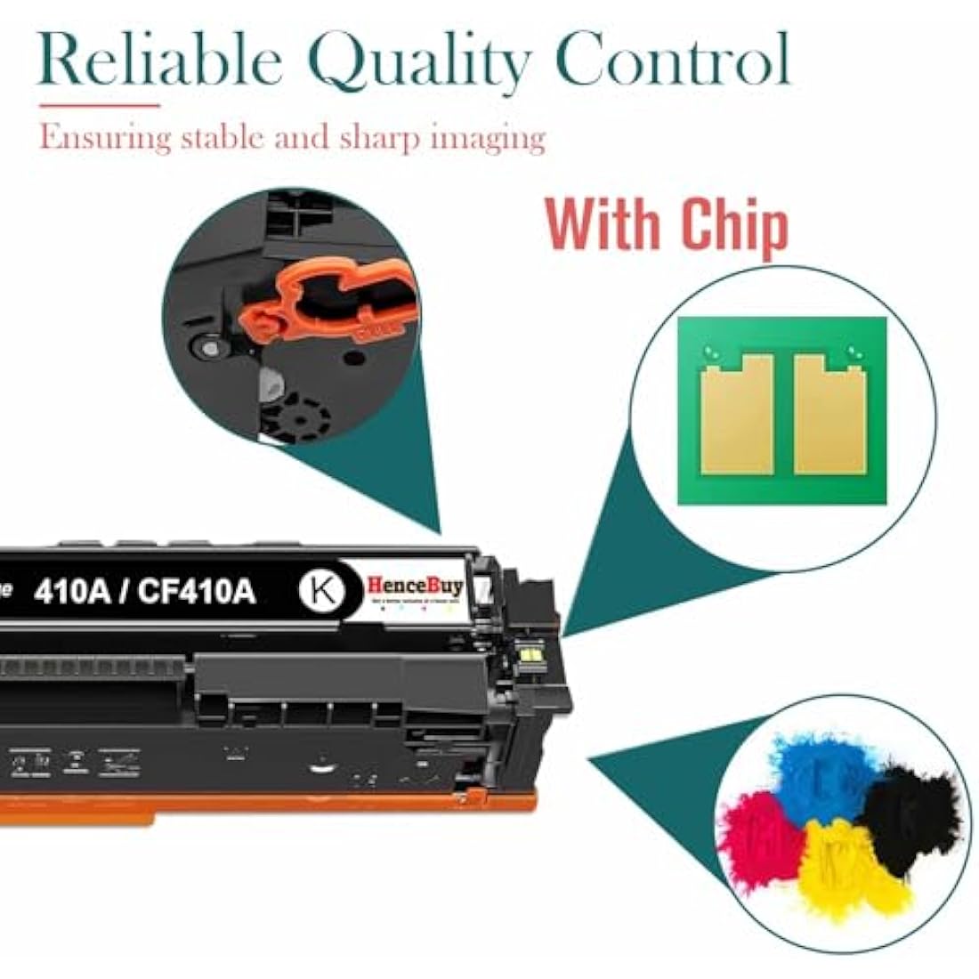 HenceBuy 410A Toner Cartridges for HP Color LaserJet Pro M477 M452 | 4-Pack