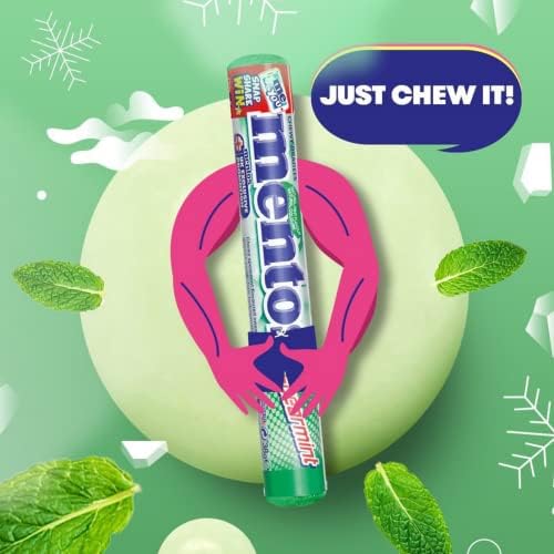 Mentos Spearmint Soft Mints – Chewy Vegetarian Sweets, 40 Rolls Bulk Pack