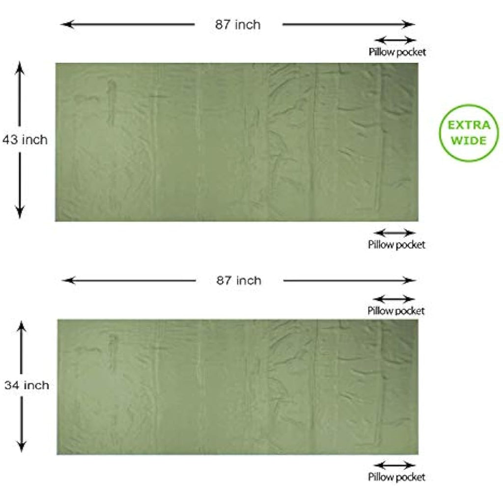 BROWINT Mulberry Silk Sleeping Bag Liner | Extra Wide Travel Sheet