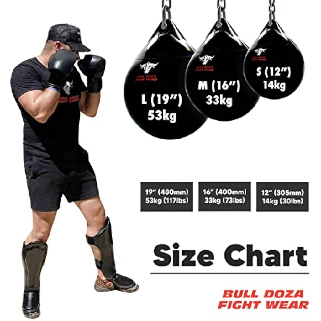 Bull Doza Fight Wear Water Punch Bag – Heavy Duty Vinyl Boxing Bag