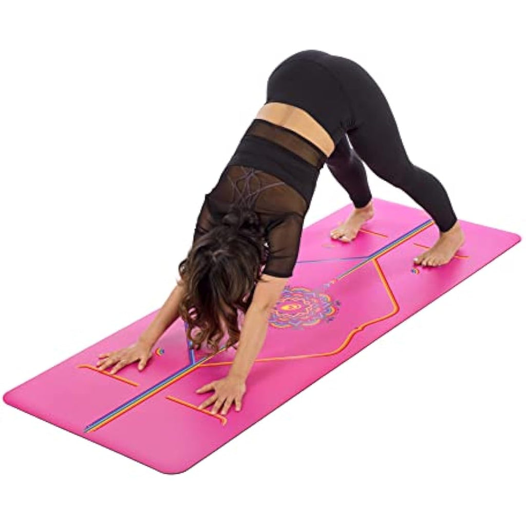 Liforme Non-Slip Yoga Mat – Eco-Friendly Alignment Mat in Grateful Pink