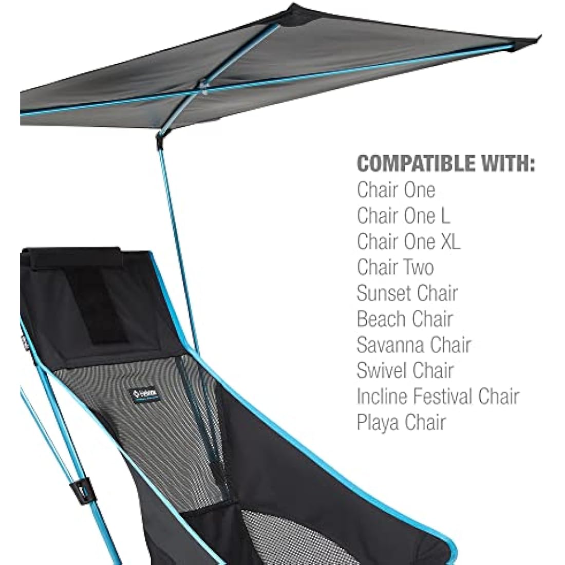 Helinox Personal Shade – SPF 50+ Ultralight Chair Canopy, Black