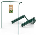GardenGloss Semicircular Plant Supports – 10 Pcs Dark Green Coated Steel