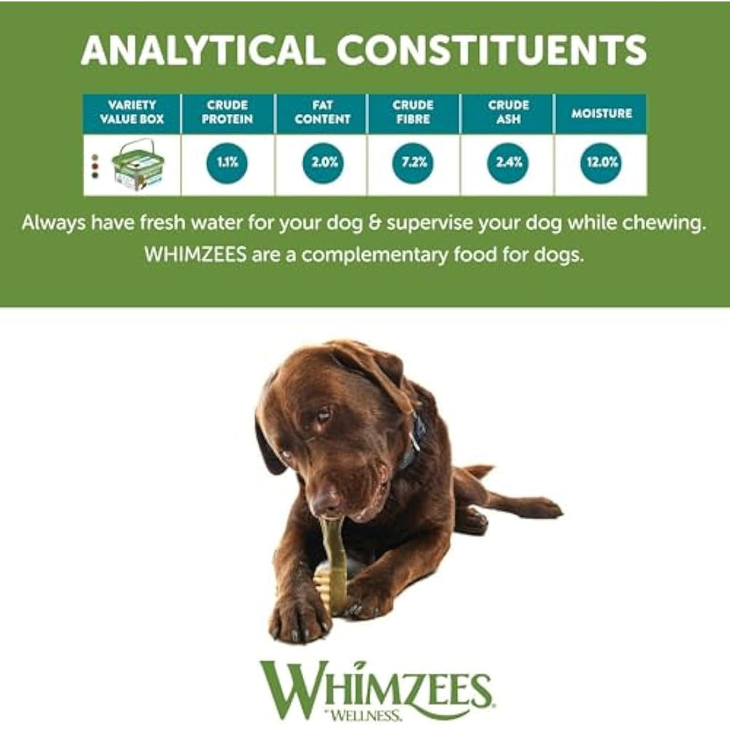 WHIMZEES By Wellness Small Dog Dental Chews | Grain Free, 56 Count