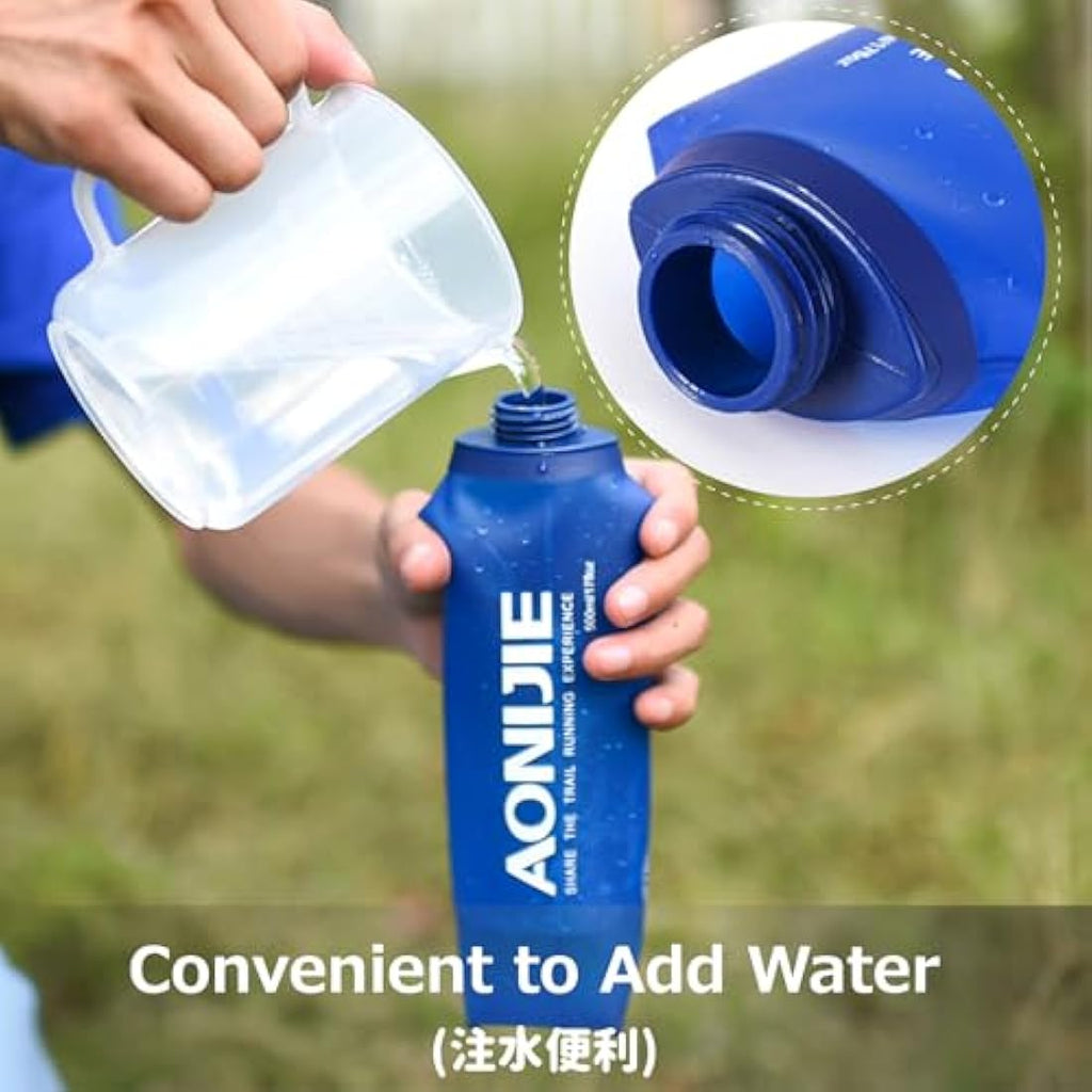 Azarxis TPU Soft Flask | Collapsible Water Bottle for Running - 27g