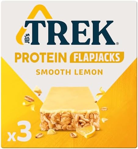 JB's Trek High Protein Lemon Flapjacks – Vegan & Gluten Free – 36 Pack