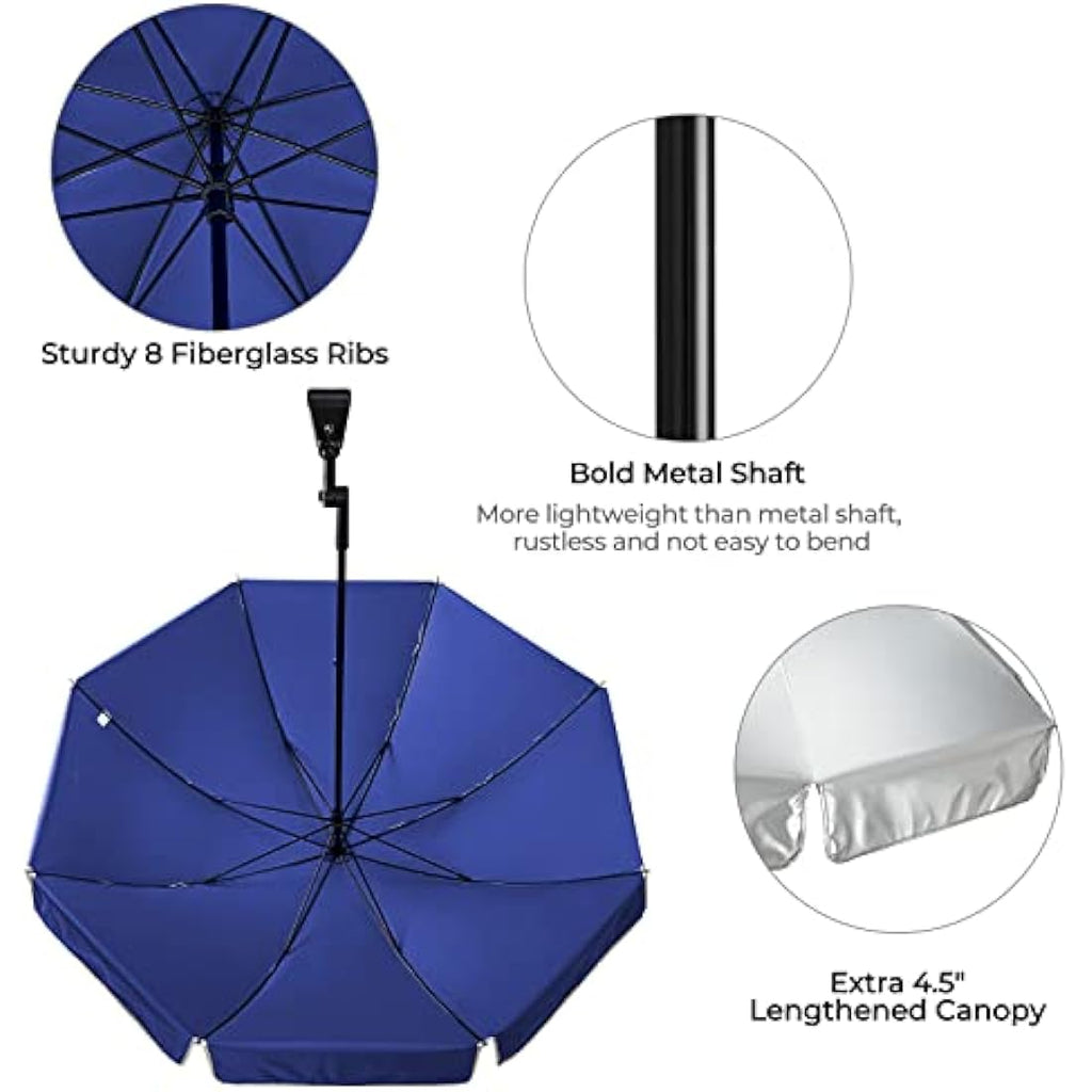 G4Free UPF 50+ Universal Clamp On Umbrella | Adjustable UV Sun Shade
