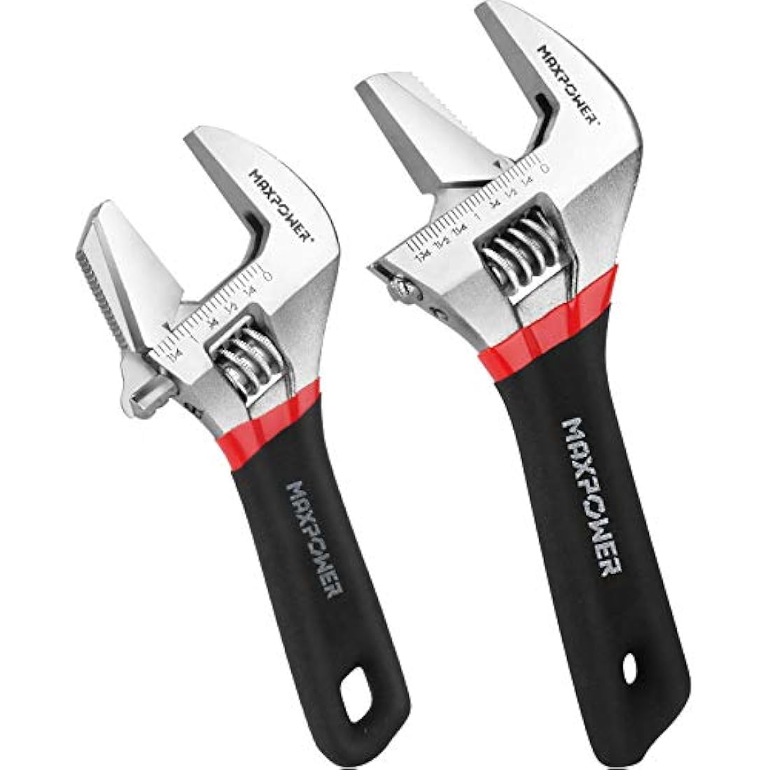 MAXPOWER 2-in-1 Adjustable Wrench Set | Reversible Pipe Spanner (2pc)