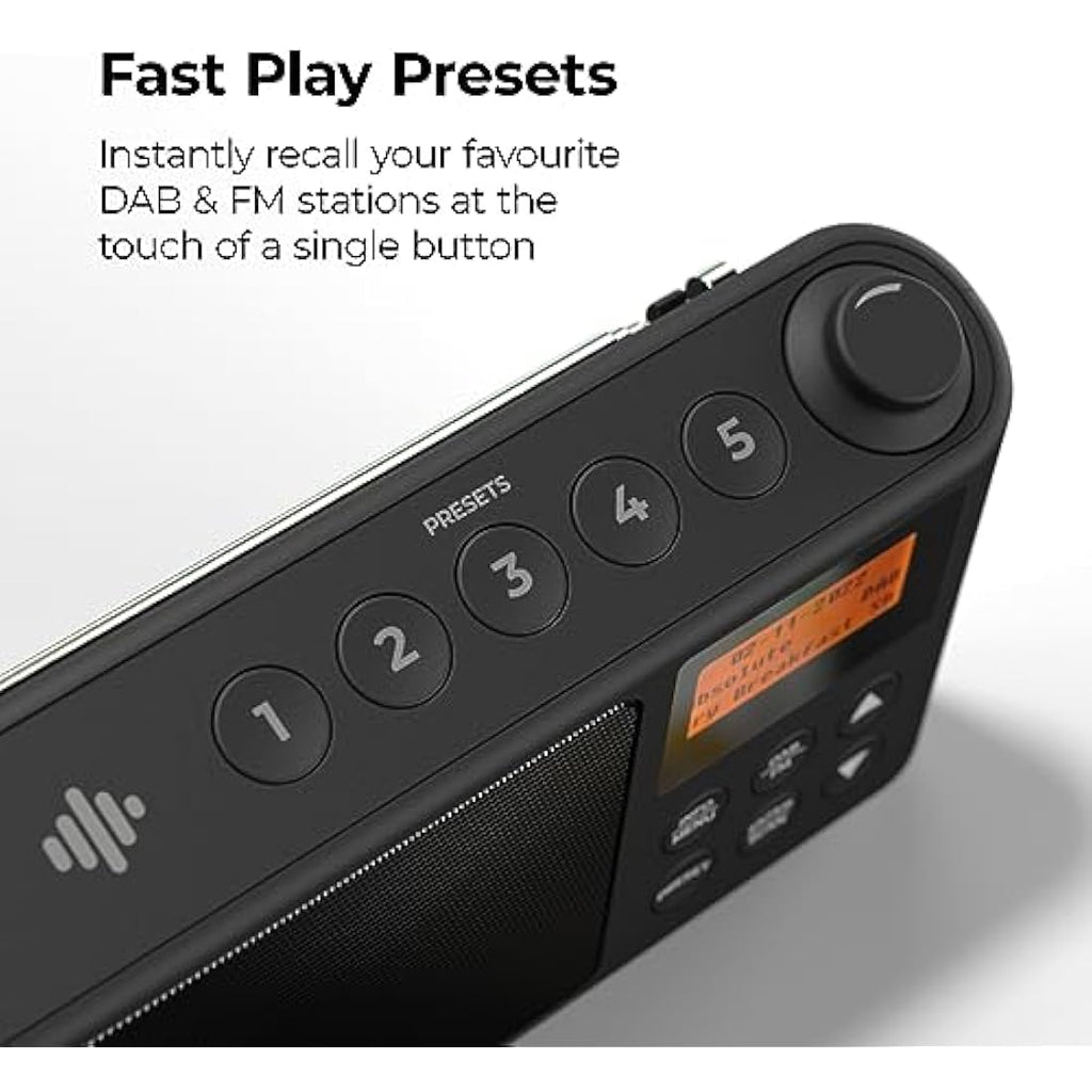 i-box Spectrum Portable DAB/DAB+ & FM Radio - 15H Battery & USB