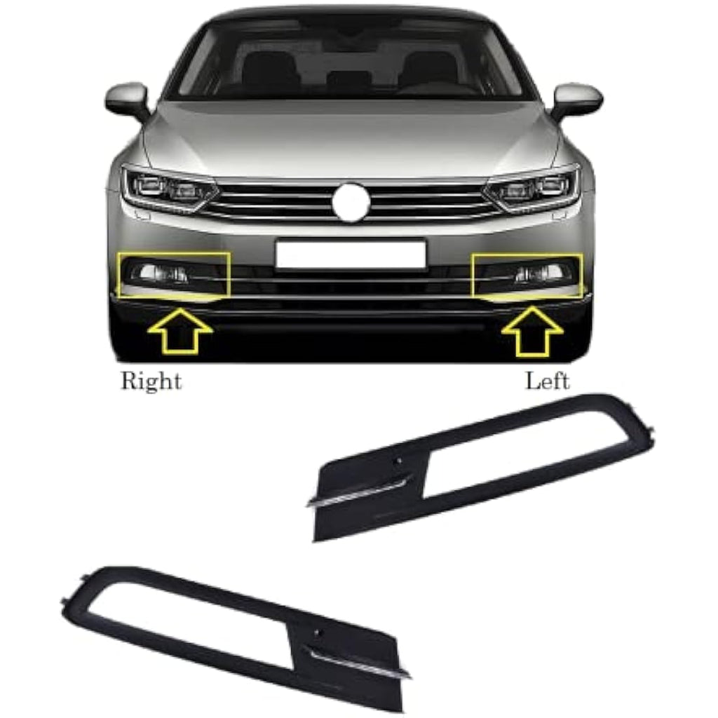 VW Passat B8 2015-2018 Front Bumper Fog Lamp Grill - Left Side RHD
