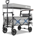 Sekey Kids Folding Wagon with Canopy | 220lbs Capacity Grey Trolley
