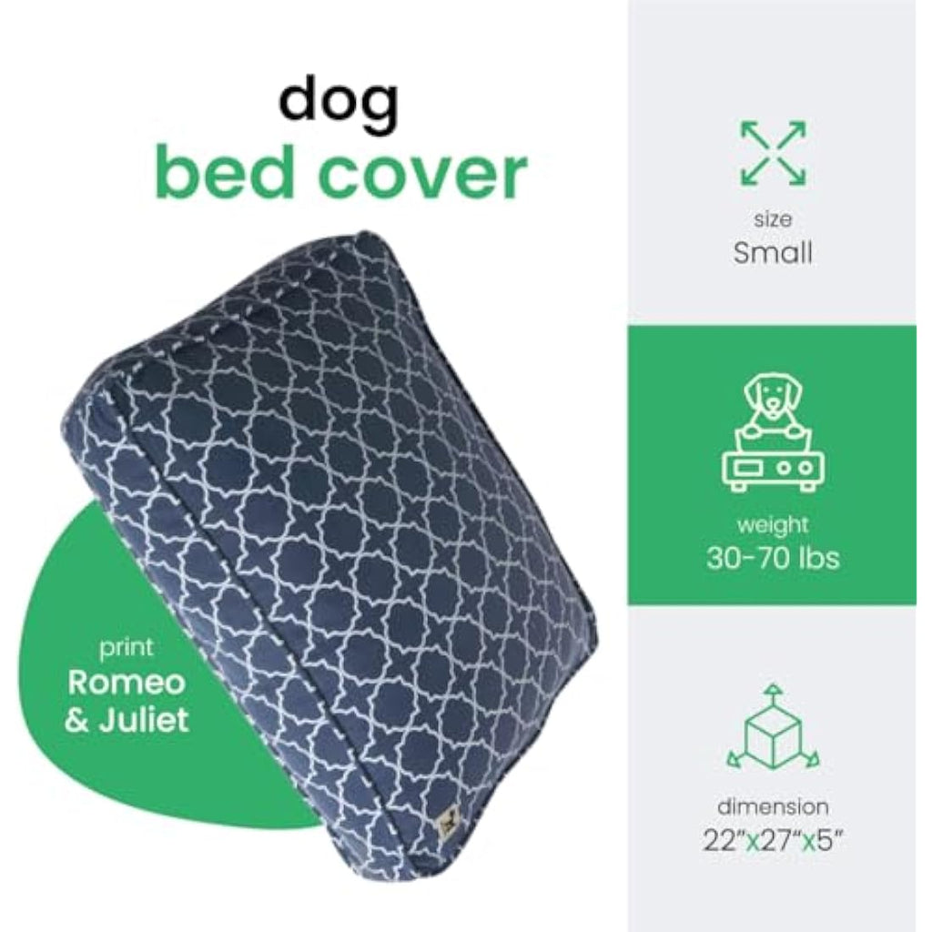 Molly Mutt Small Dog Bed Cover | 100% Cotton | Romeo & Juliet Print
